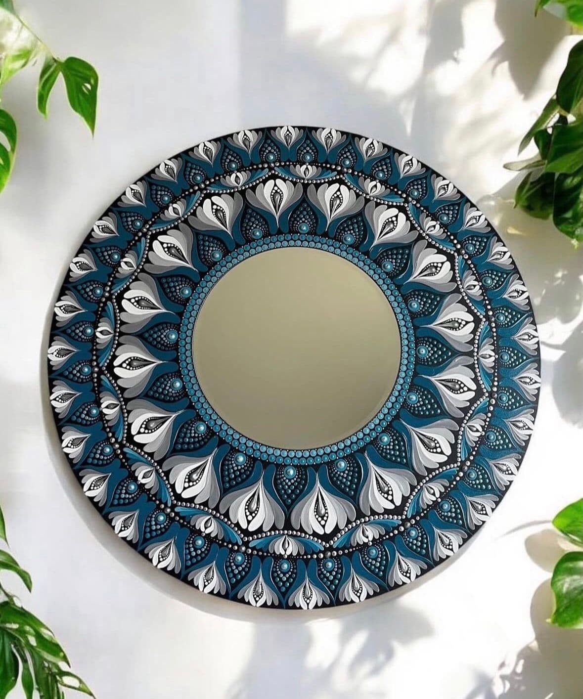 Hand-painted mandala by Cheryl Harte