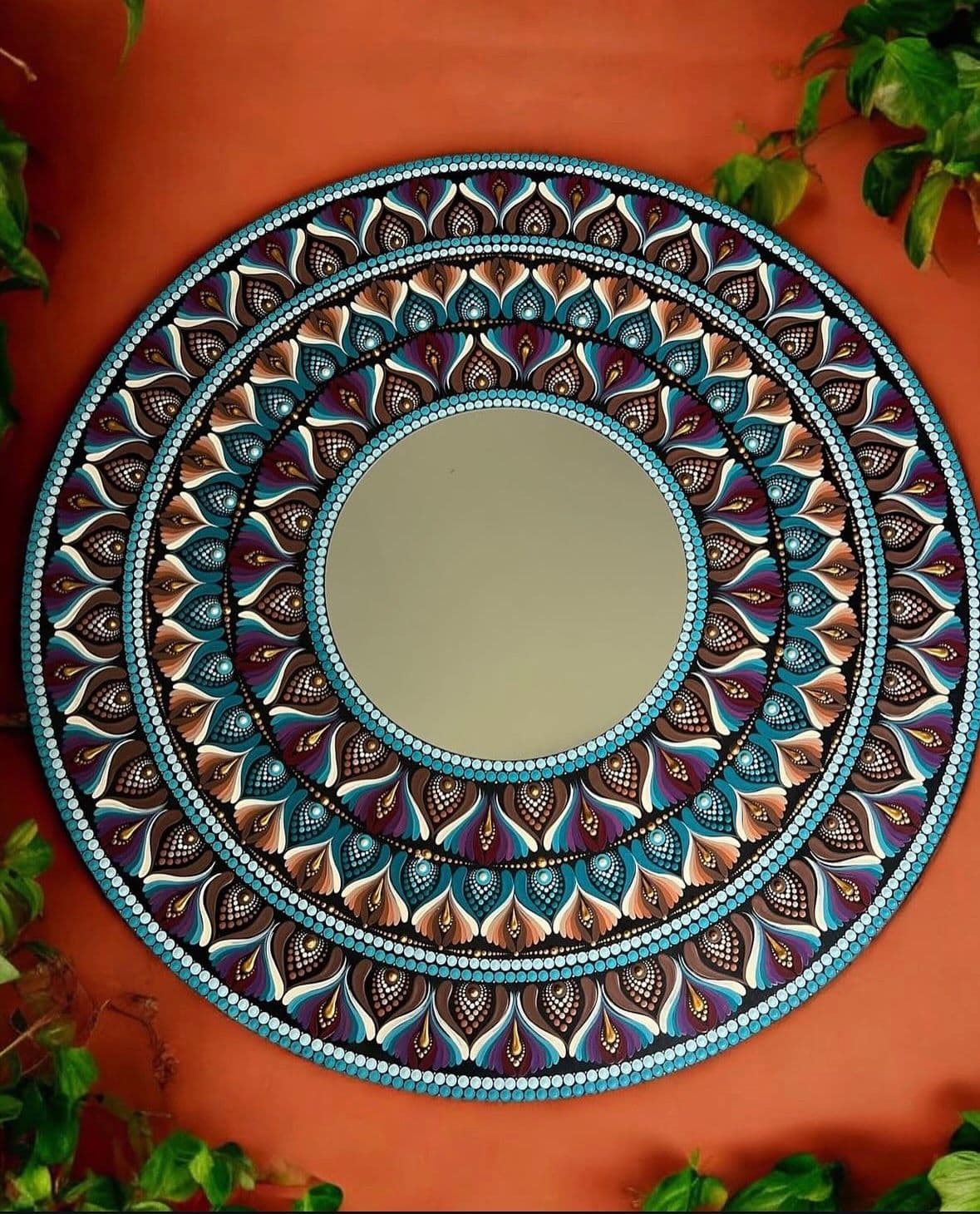 Hand-painted mandala by Cheryl Harte